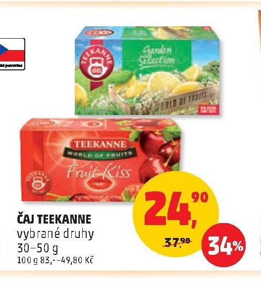 ČAJ TEEKANNE vybrané druhy