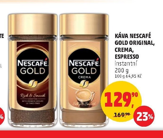 KÁVA NESCAFÉ GOLD ORIGINAL, CREMA, ESPRESSO