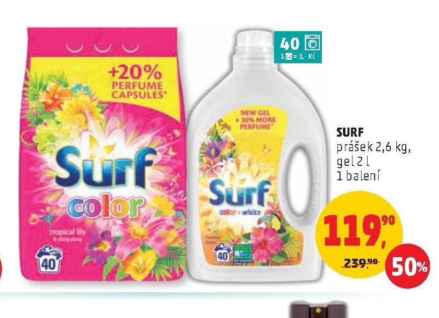 Surf prací prostředek