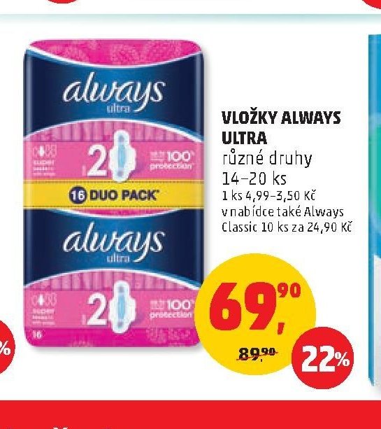 Vložky Always Ultra