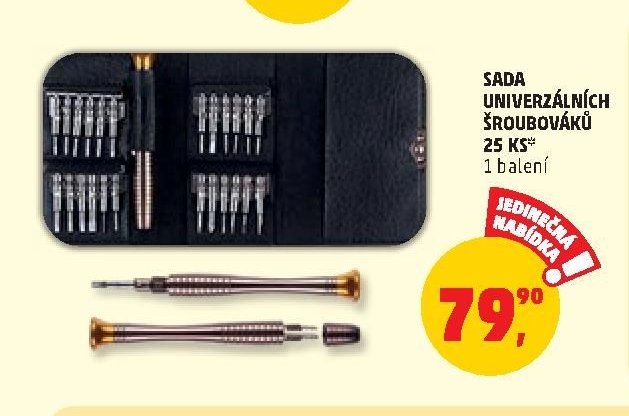 SADA UNIVERZÁLNÍCH ŠROUBOVÁKŮ