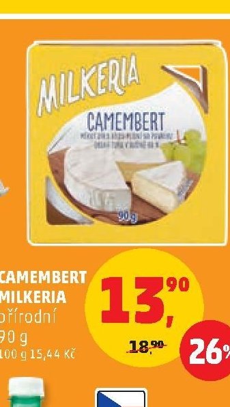 CAMEMBERT MILKERIA přírodní 90 g