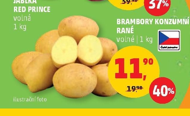 BRAMBORY KONZUMNÍ RANÉ volné 1 kg
