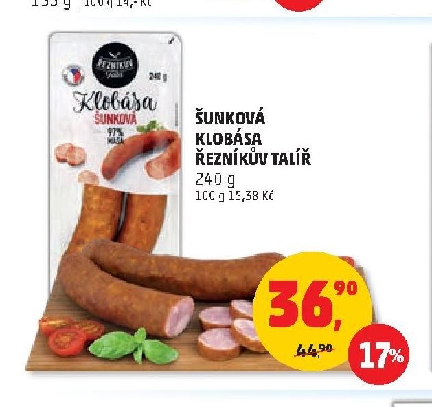 Šunková klobása Řezníkův talíř