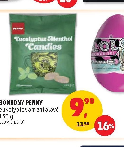 Bonbony Penny eukalyptovomentolové