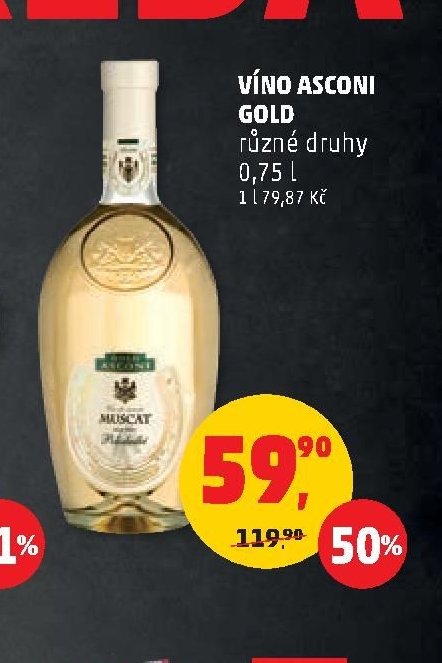 VÍNO ASCONI GOLD různé druhy 0,75 l