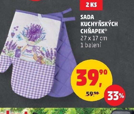 SADA KUCHYŇSKÝCH CHŇAPEK 27 x 17 cm 1 balení