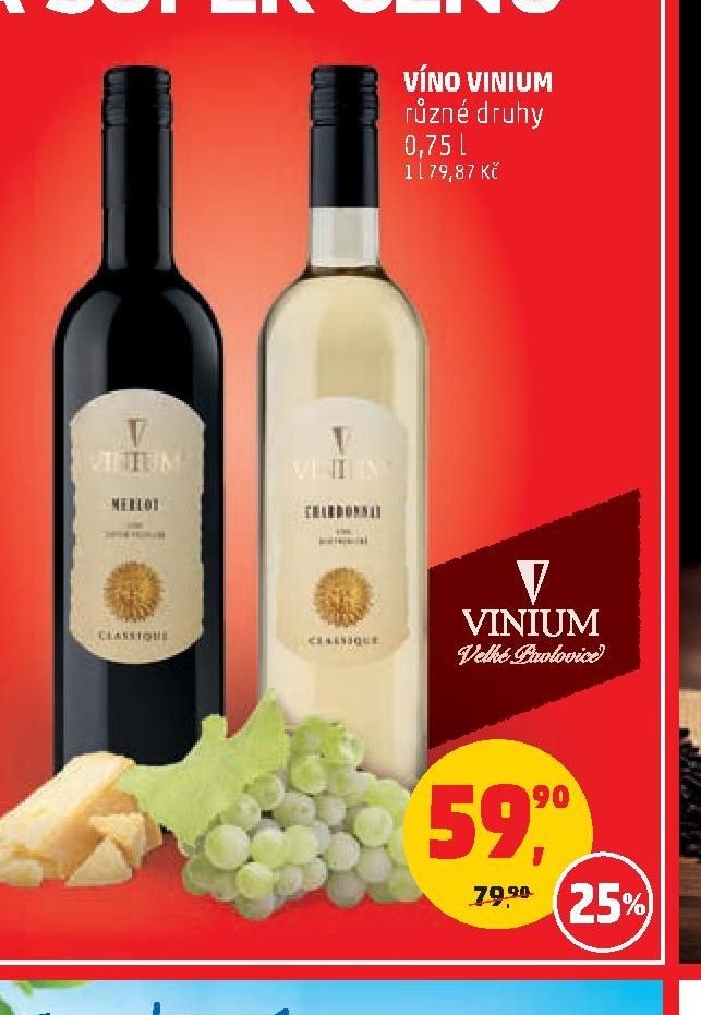 VÍNO VINIUM různé druhy