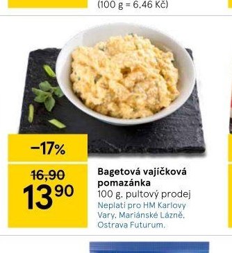 Bagetová vajíčková pomazánka