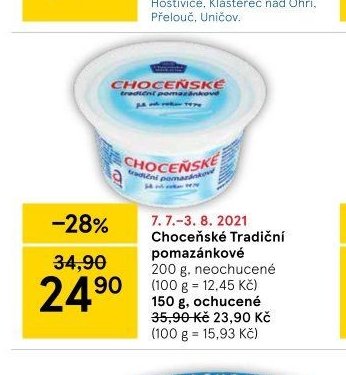 Choceňské Tradiční pomazánkové