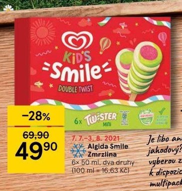 Algida Smile Zmrzlina