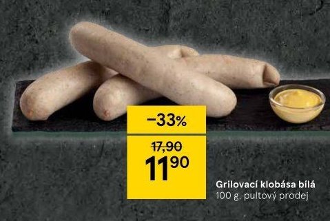 Grilovací klobása bílá