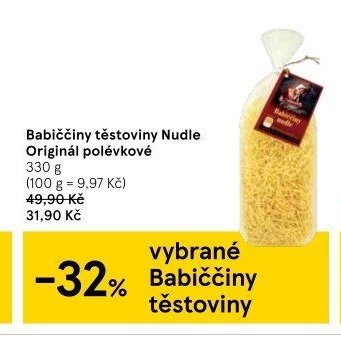 Babiččiny těstoviny Nudle Originál polévkové 330 g