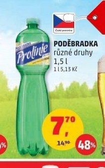 Poděbradka různé druhy 1,5 l