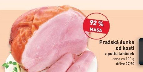Pražská šunka od kosti z pultu lahůdek