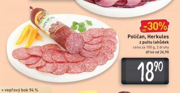 Poličan, Herkules z pultu lahůdek