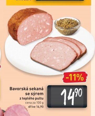 Bavorská sekaná se sýrem z teplého pultu