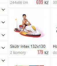 Skútr Intex 132x130 2 komory