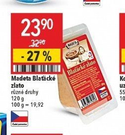 Madeta Blaťácké zlato různé druhy