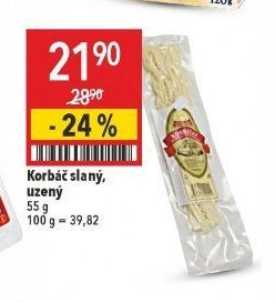 Korbáč slaný, uzený