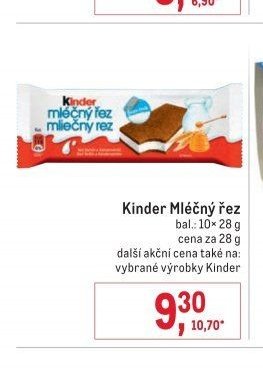 Kinder Mléčný řez