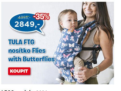 TULA FTG nosítko Flies with Butterflies