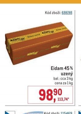 Eidam 45% uzený