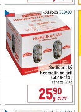 Sedlčanský hermelín na gril