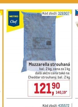 Mozzarella strouhaná