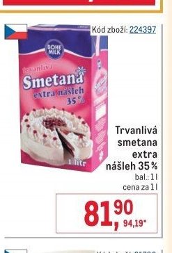 Trvanlivá smetana extra našleh 35%