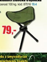 Skládací židlička trojnožka