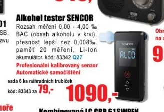 Alkohol tester SENCOR