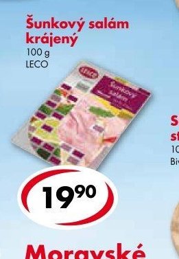 Šunkový salám krájený