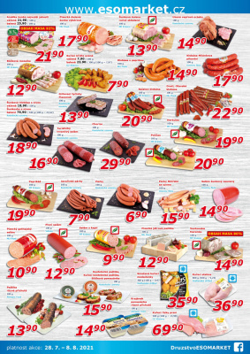 akční leták ESO MARKET 28.7.2021-8.8.2021