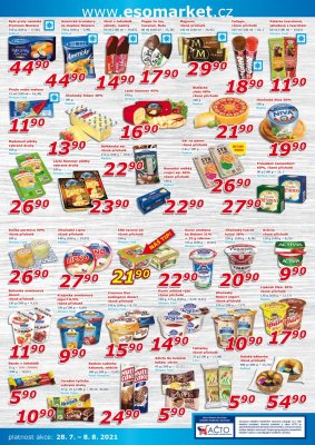 akční leták ESO MARKET 28.7.2021-8.8.2021