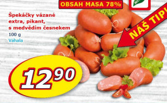 Špekáčky extra vázané Váhala