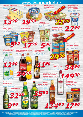 akční leták ESO MARKET 28.7.2021-8.8.2021