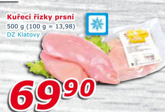 Kuřecí prsní řízky mražené DZ Klatovy