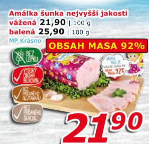 Šunka Amálka nejvyšší jakosti Krásno