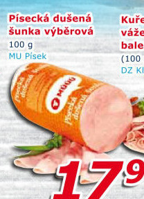 Šunka dušená písecká výběrová Maso uzeniny Písek