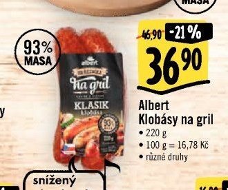 Albert Klobásy na gril