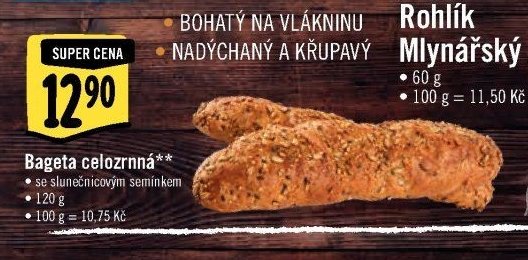 Bageta celozrnná