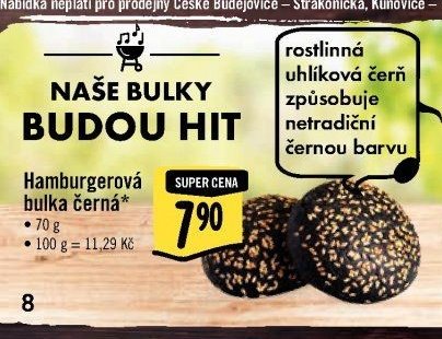 Hamburgerová bulka černá