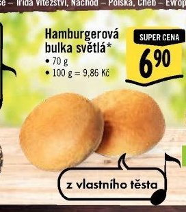 Hamburgerová bulka světlá