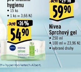 Nivea Ubrousky pro intimní hygienu