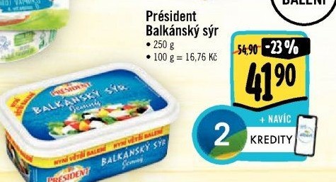 Balkánský sýr Président