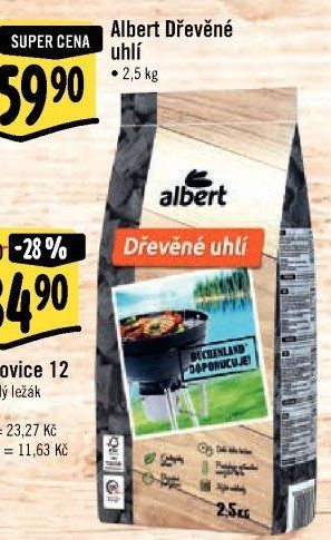 Dřevěné uhlí Albert