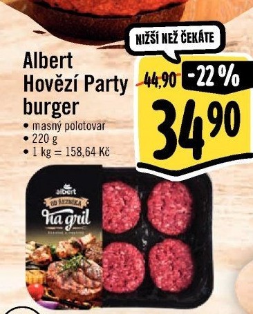 Hovězí Párty burger Od řezníka na gril Albert