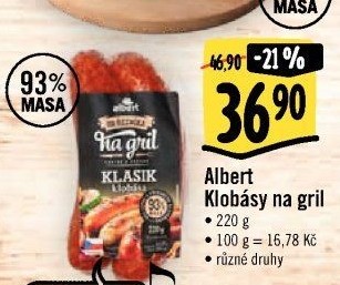 Klobásy Od řezníka na gril Albert