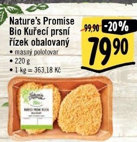 Kuřecí prsní řízek obalovaný bio Nature'